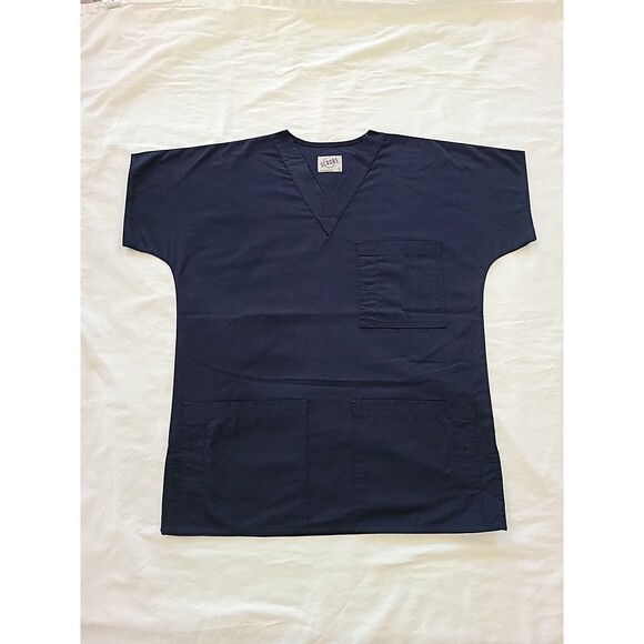 S.C.R.U.B.S Medical Scrub Top Size S NWT Navy Blue... MEDICAL - Picture 2 of 7